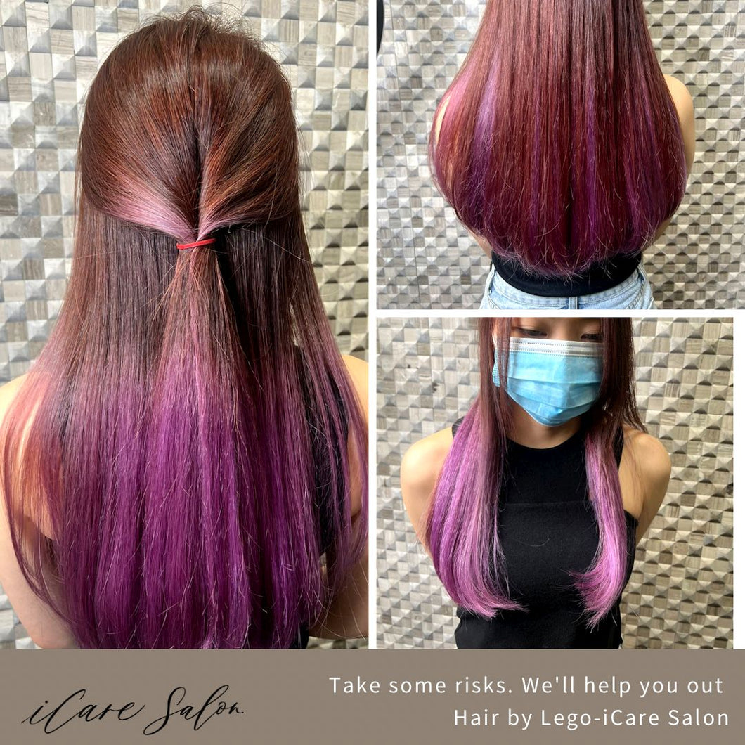 [紫紅色頭髮] 有機染髮- $1008起
